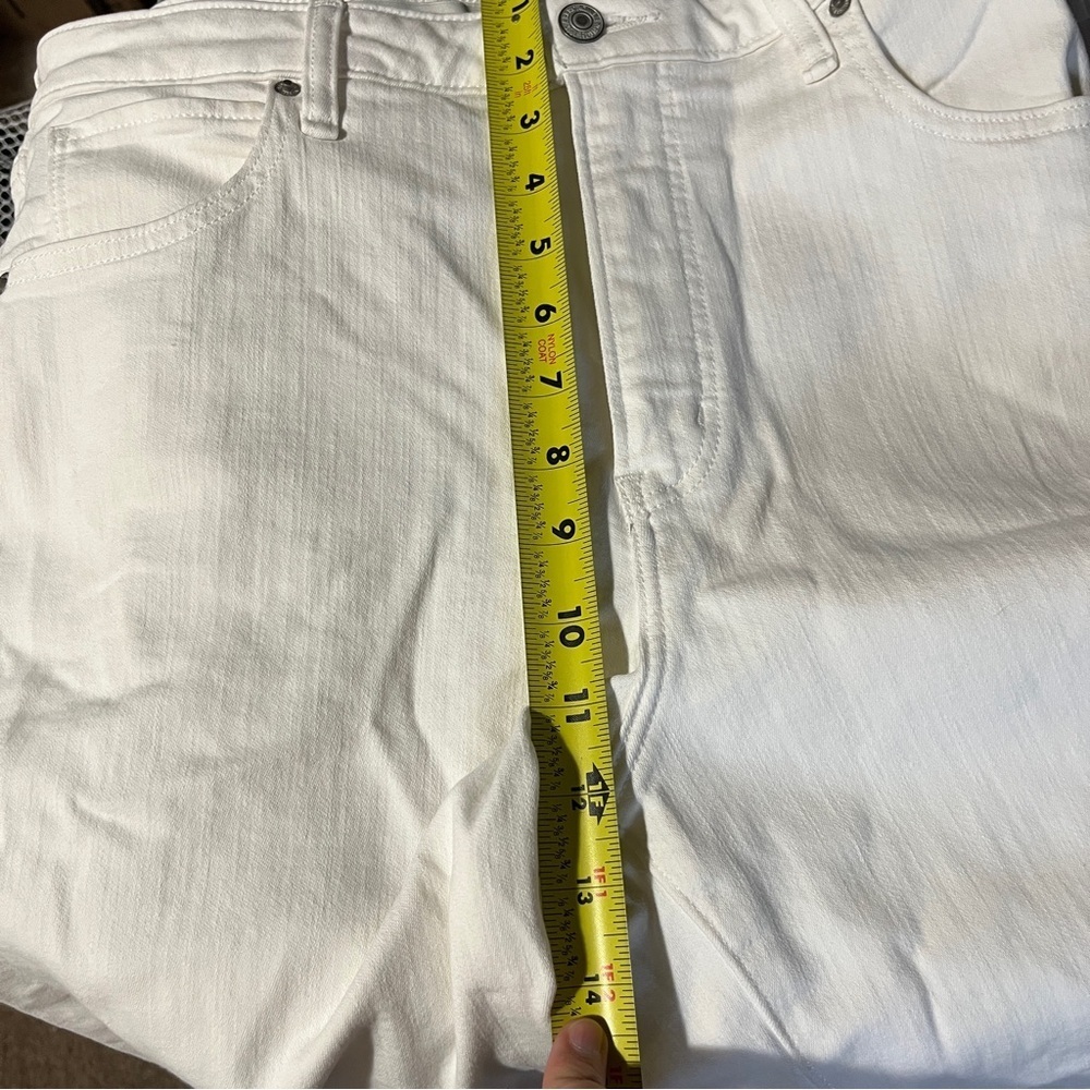 Abercrombie Fitch High Rise Super Skinny White Jeans Distressed - Picture 13 of 16